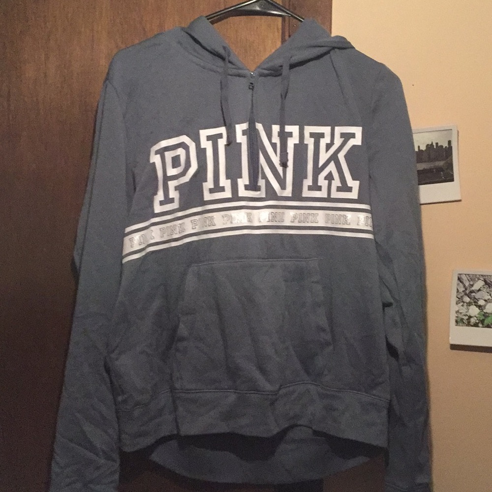 PINK 1/4 zip sweatshirt NWOT